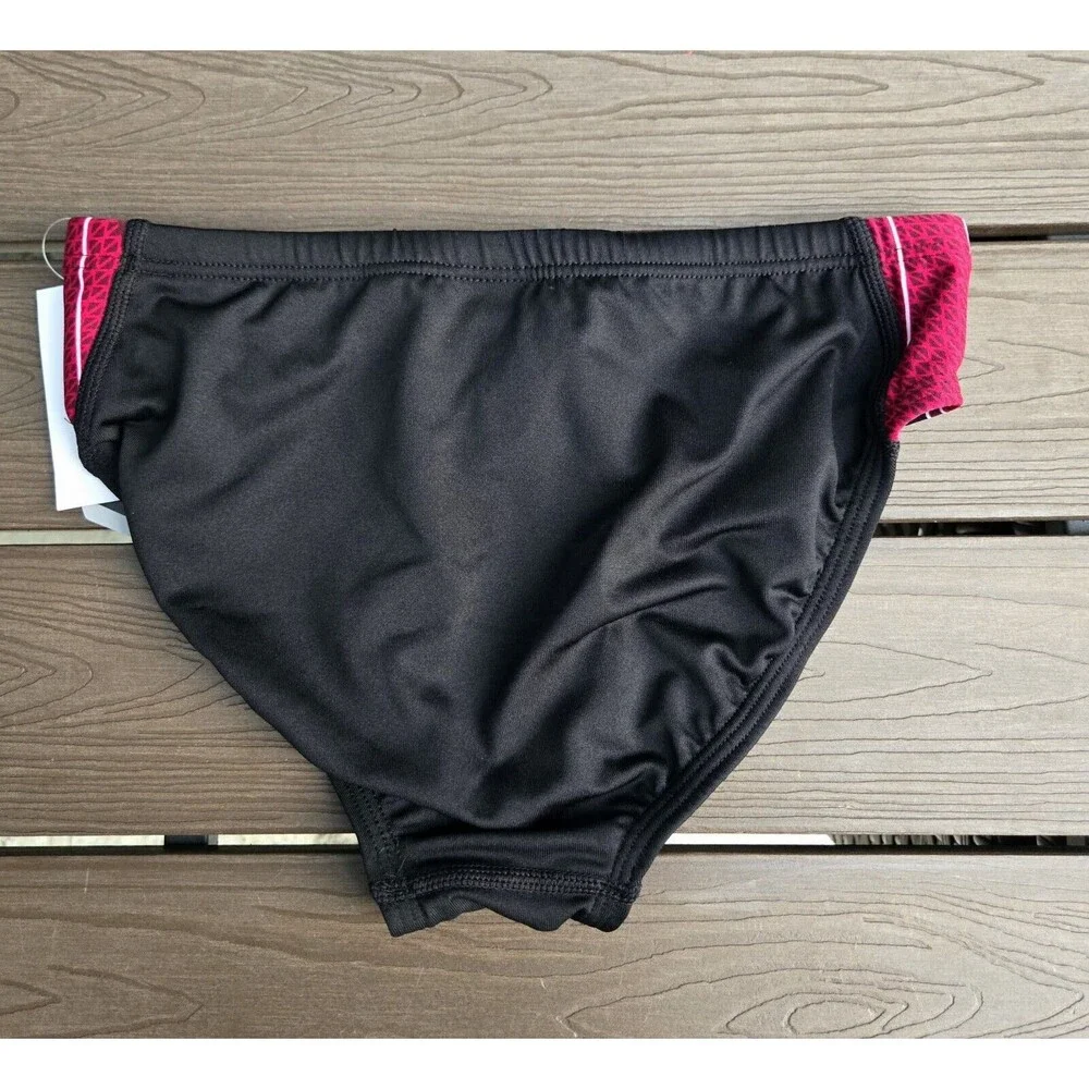 TYR DuraFast Elite Phoenix Destroyer Black Racer Boys Swim  Brief- Size 22 New